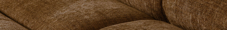 Mise en avant matière Canapé chaise longue gauche en tissu caramel mélangé NOVI