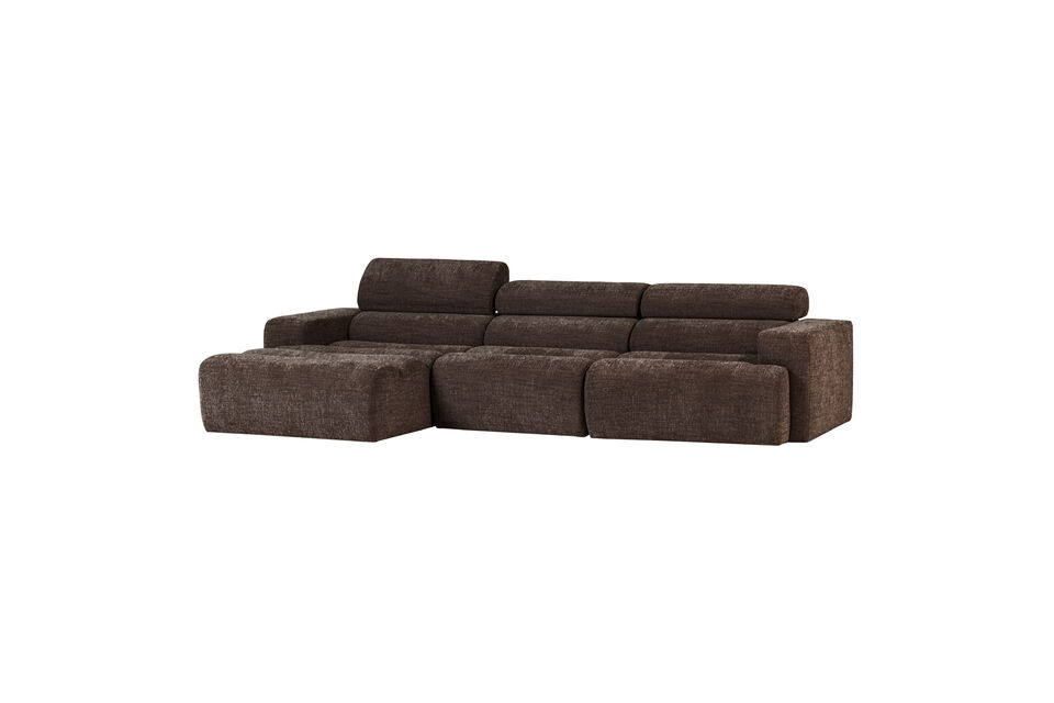 Elegant canape chaise longue Appui-nuque telescopique Design unique et creatif H 73 cm x B 300 cm x