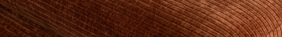 Mise en avant matière Canapé chaise longue gauche tissu côtelé brun rouille MOJO