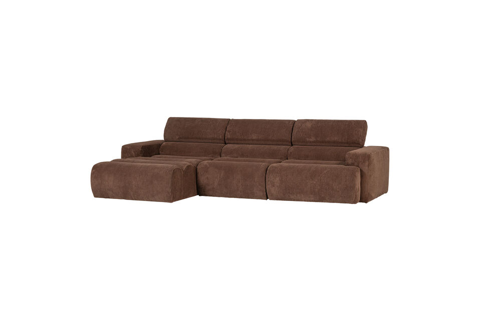 Elegant canape chaise longue Appui-nuque telescopique Design unique et creatif H 73 cm x L 300 cm x