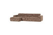 Miniature Canapé chaise longue gauche tissu côtelé taupe NOVI 1
