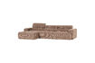 Miniature Canapé chaise longue gauche tissu côtelé taupe NOVI 3