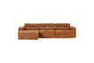 Miniature Canapé chaise longue gauche tissu orange chiné NOVI 2