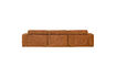 Miniature Canapé chaise longue gauche tissu orange chiné NOVI 4