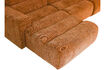 Miniature Canapé chaise longue gauche tissu orange chiné NOVI 6
