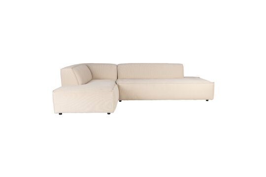 Canapé d'angle 3 places gauche en tissu beige Fat Freddy Rib Détouré
