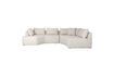 Miniature Canapé d'angle droit 5 places en Polyester Beige Prosper 1