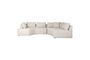 Miniature Canapé d'angle droit 5 places en Polyester Beige Prosper Détouré