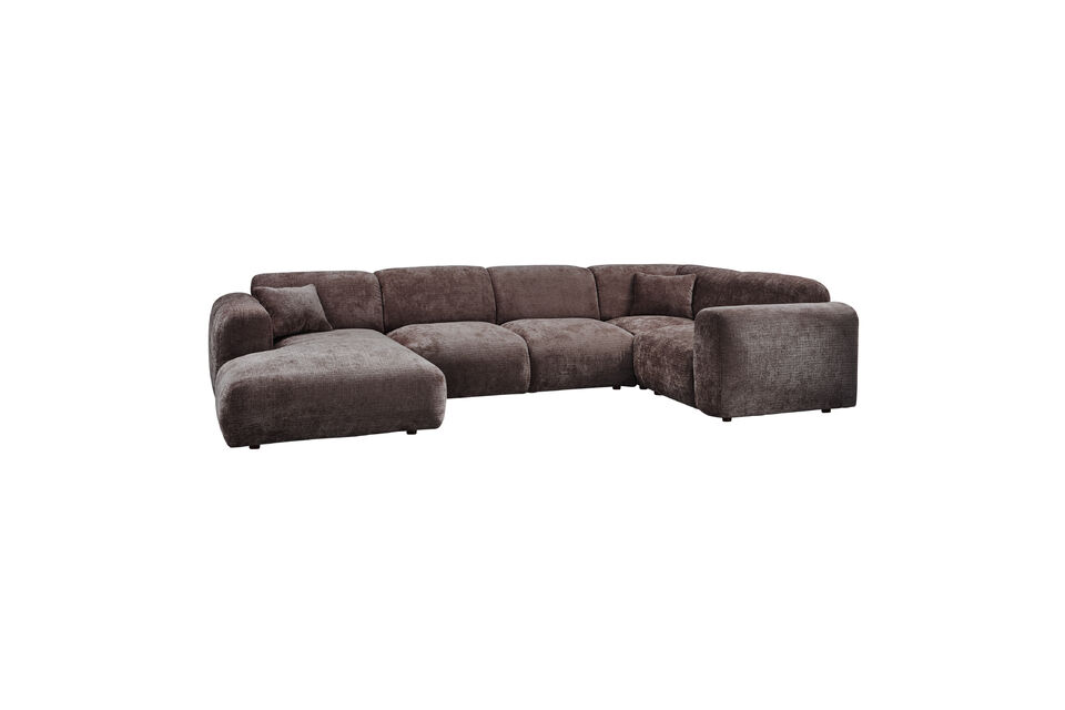 Avec ses formes joliment arrondies et son luxueux tissu chenille