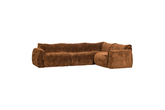 Canapé d'angle droit en chenille 3D brun moyen BAGGY Détouré