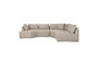 Miniature Canapé d'angle droit en polyester beige Prosper Détouré