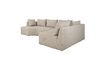 Miniature Canapé d'angle droit en polyester beige Prosper 2
