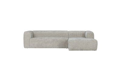 Canapé d'angle droit en tissu beige Bean