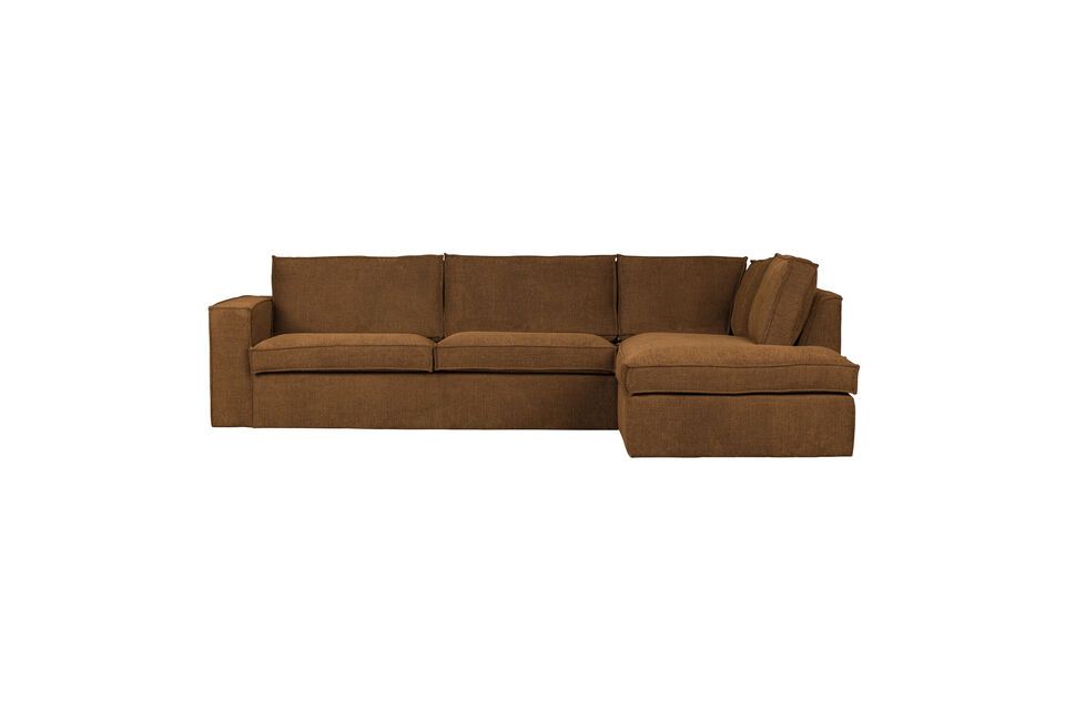 Canapé d'angle droit en tissu bronze Freddie Woood