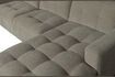 Miniature Canapé d'angle droit en tissu gris clair Bar 6