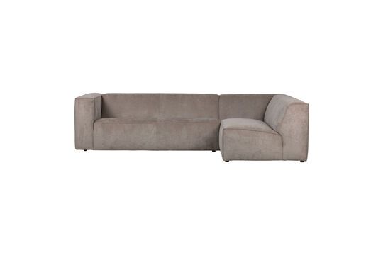 Canapé d'angle droit en tissu gris Lazy Détouré
