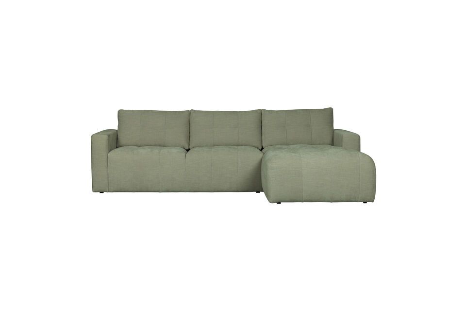 Canapé d'angle droit en tissu vert Bar Vtwonen