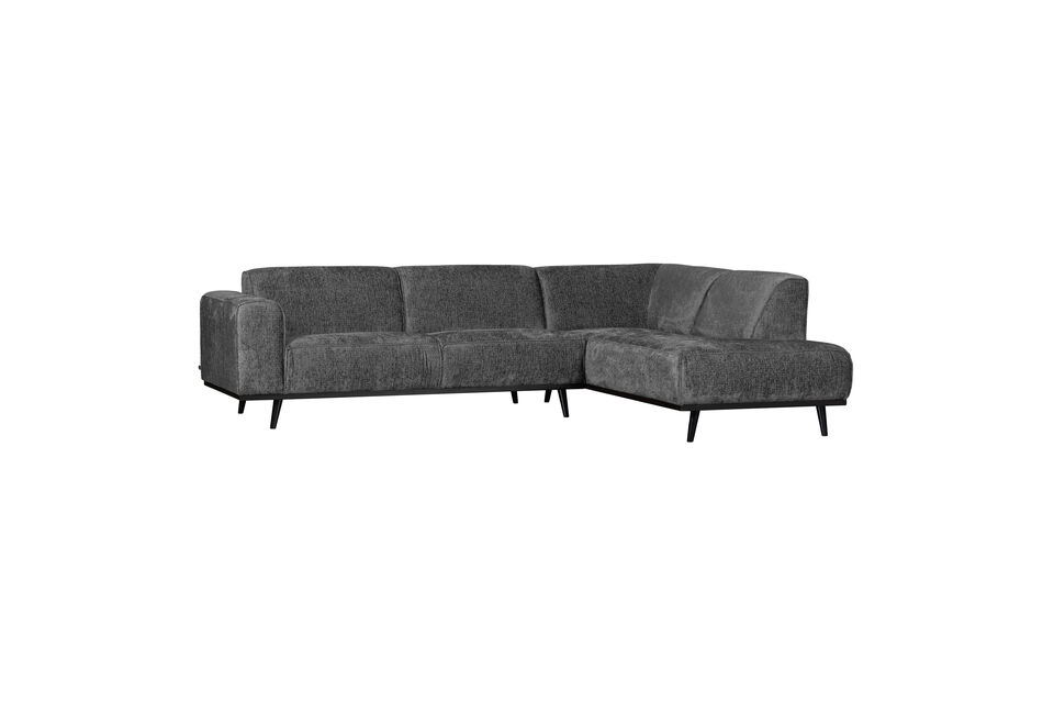 Canapé d'angle droit en velours Mountain Statement Woood
