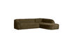 Miniature Canapé d'angle droit en velours structuré Bonsai Sloping 1