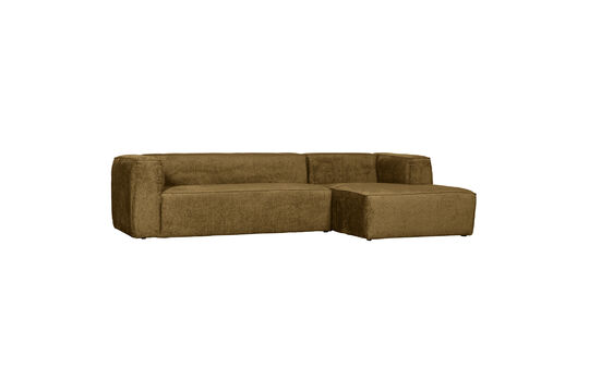 Canapé d'angle droit velours structuré Spices BEAN