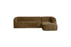 Miniature Canapé d'angle droit velours texturé laiton Sloping 2