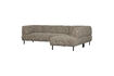 Miniature Canapé d'angle droite tissu texturé marron chiné Lloyd 4