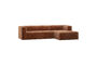 Miniature Canapé d'angle droite velours chenille terra Bean Détouré