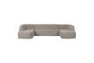 Miniature Canapé d'angle en U 339 cm chenille blanc cassé chiné Sloping 2
