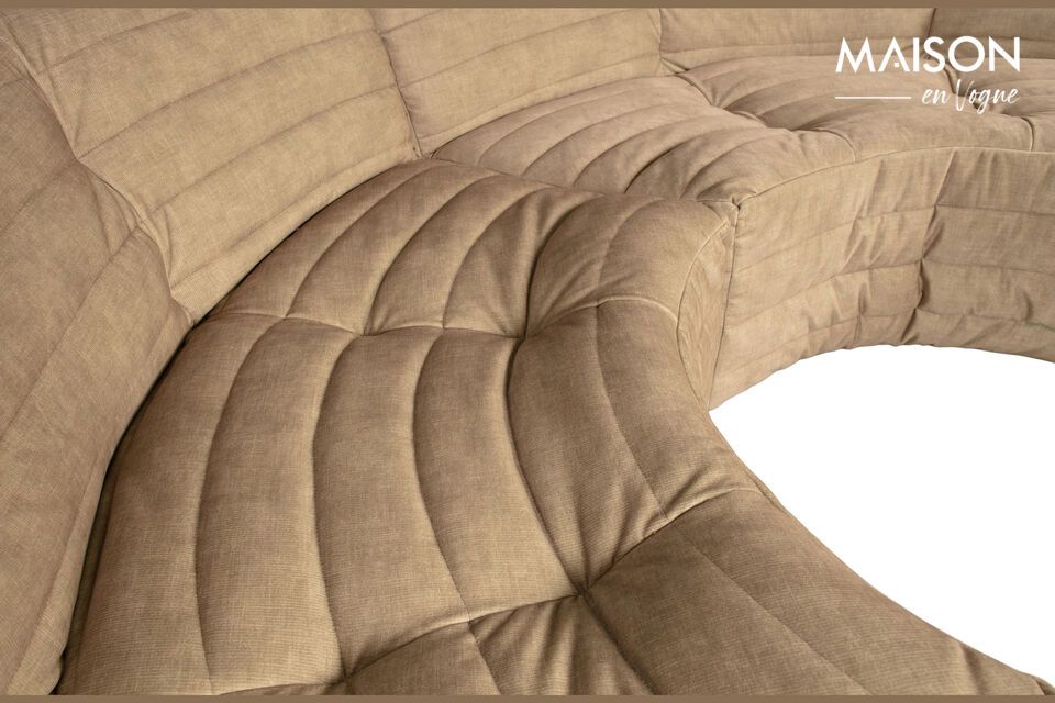 Canapé d'angle en velour sable Bag - 6