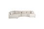 Miniature Canapé d'angle gauche 5 places en tissu beige Prosper Détouré