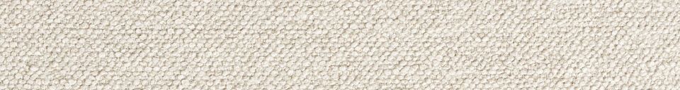 Mise en avant matière Canapé d'angle gauche 5 places en tissu beige Prosper