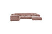 Miniature Canapé d'angle gauche chenille taupe/rose CLOUD 2