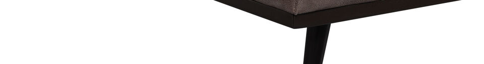 Mise en avant matière Canapé d'angle gauche éco-cuir gris foncé STATEMENT