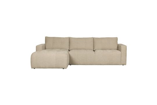 Canapé d'angle gauche en tissu beige Bar