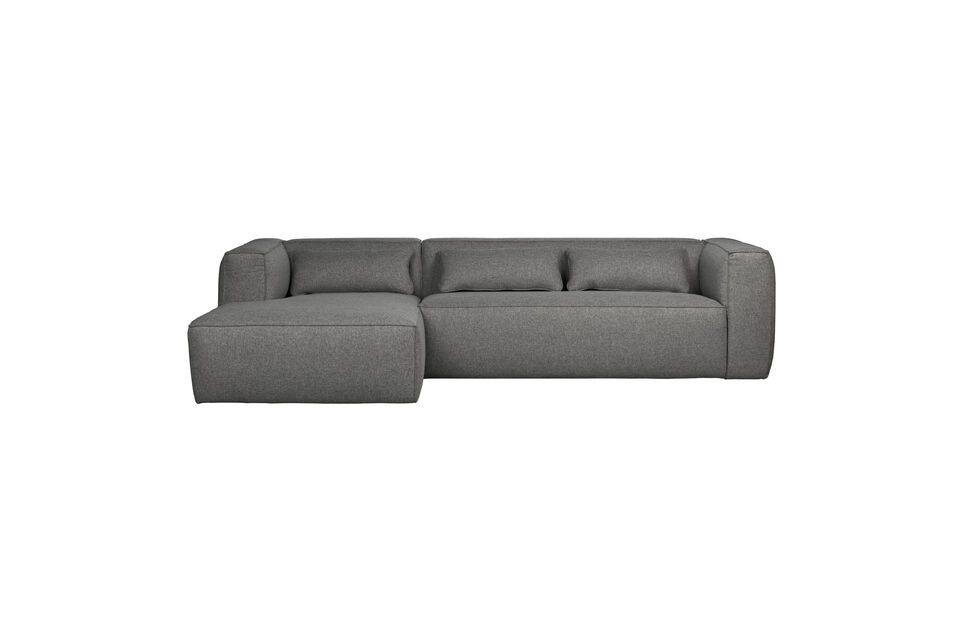 Canapé d'angle gauche en tissu gris Bean Woood
