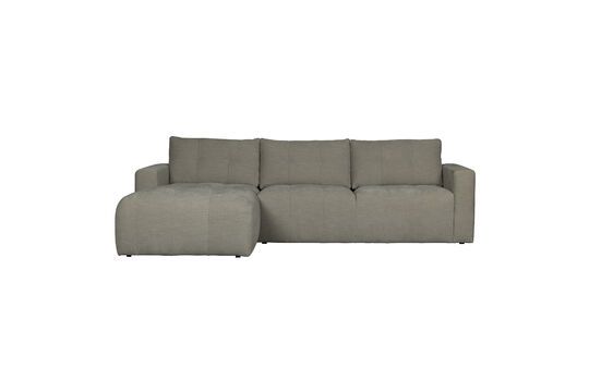 Canapé d'angle gauche en tissu gris clair Bar