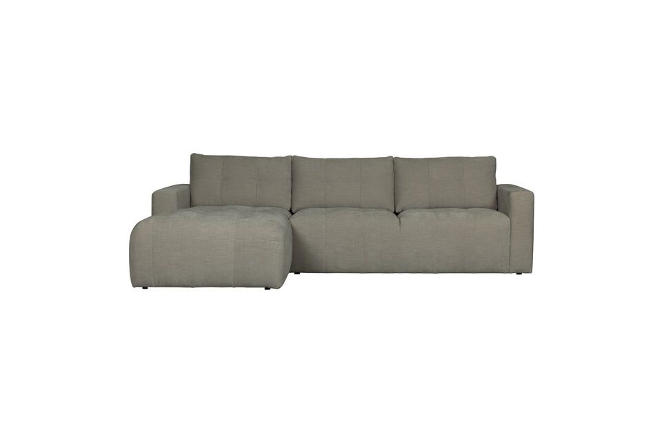 Canapé d'angle gauche en tissu gris clair Bar Vtwonen