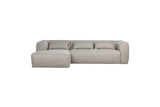 Canapé d'angle gauche en tissu gris clair Bean