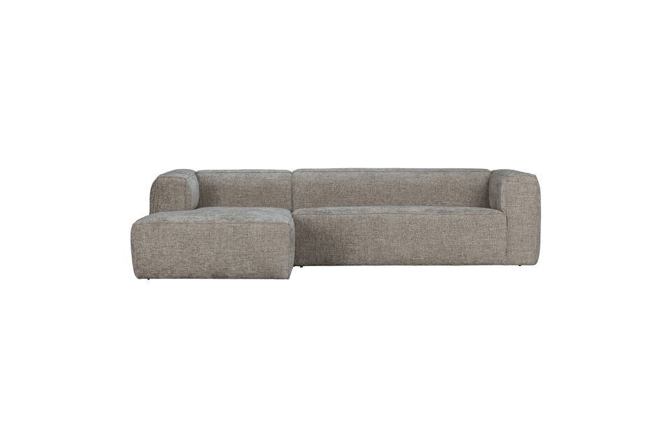 Canapé d'angle gauche en tissu gris clair Bean Woood