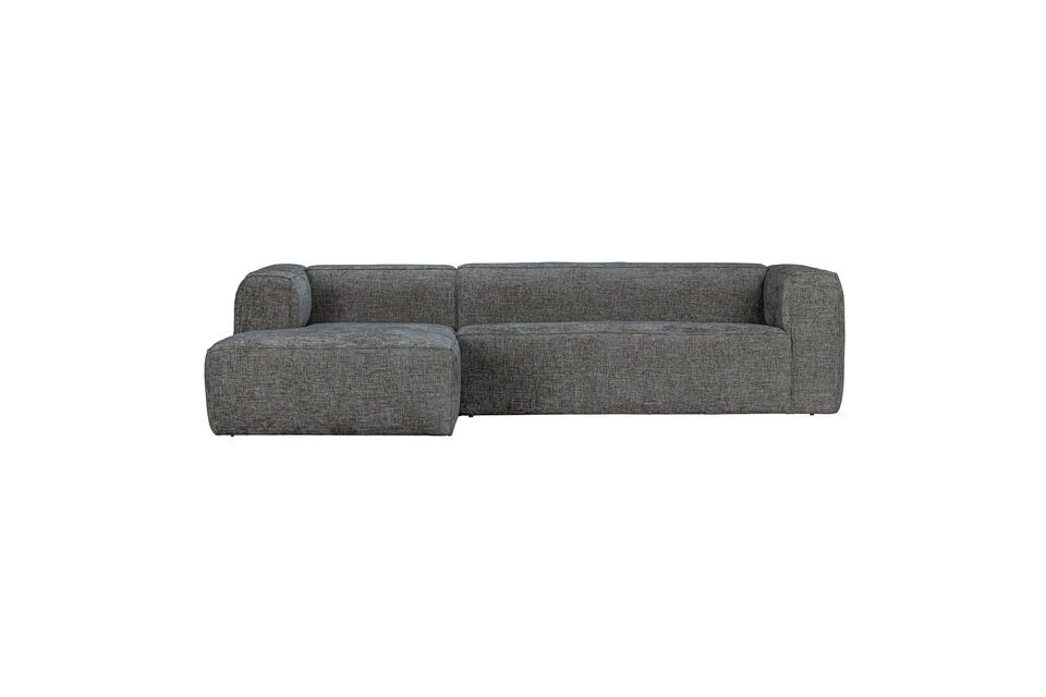 Canapé d'angle gauche en tissu gris foncé Bean Woood