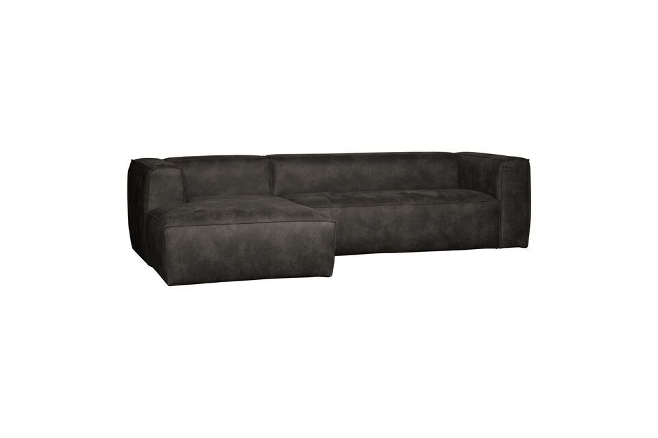 Ce canapé d\'angle en cuir recyclé est la pièce de mobilier parfaite pour ajouter une touche de