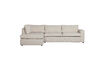 Miniature Canapé d'angle gauche en tissu tissé naturel THOMAS 2