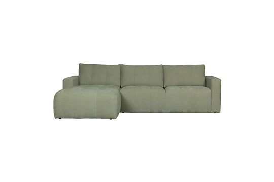 Canapé d'angle gauche en tissu vert Bar