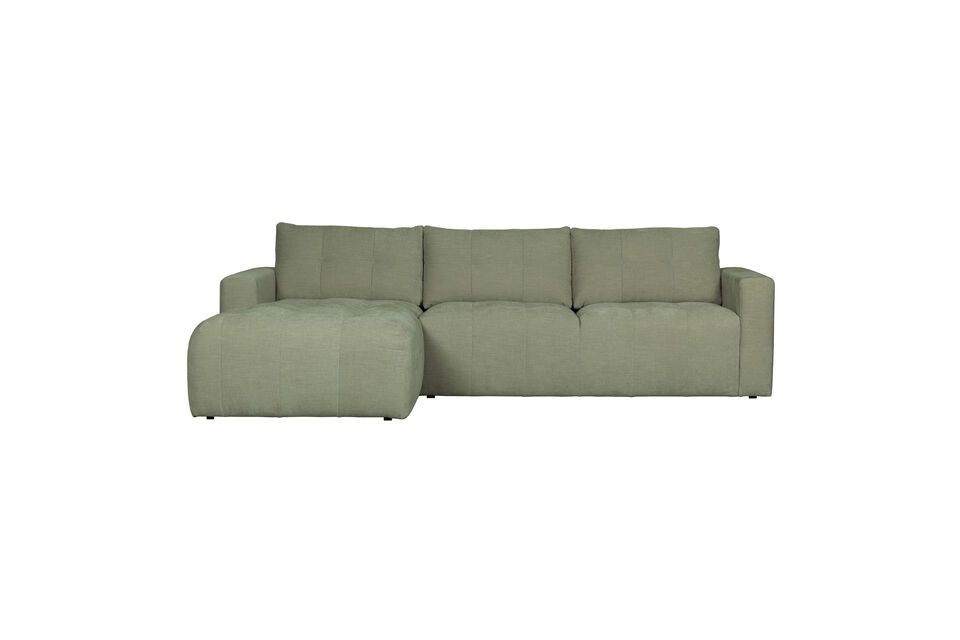 Canapé d'angle gauche en tissu vert Bar Vtwonen