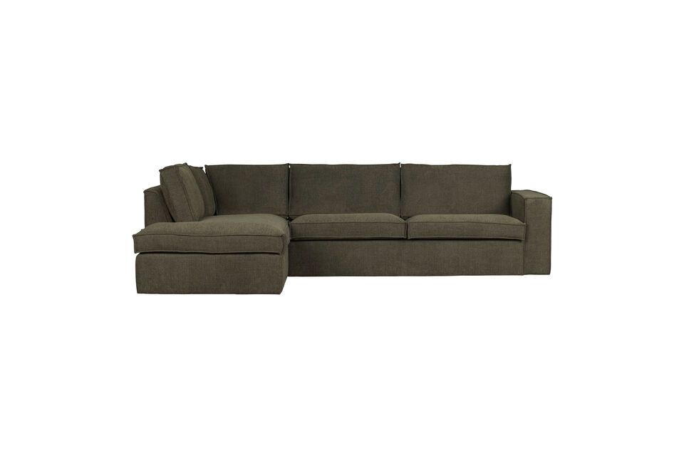 Canapé d'angle gauche en tissu vert Freddie Woood