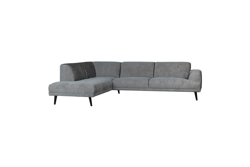 Canapé d'angle gauche en velour gris Brush Vtwonen