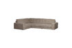 Miniature Canapé d'angle gauche tissu côtelé Mud SECOND DATE 1