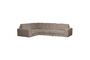 Miniature Canapé d'angle gauche tissu côtelé Mud SECOND DATE Détouré