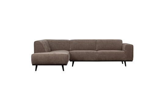 Canapé d'angle gauche tissu côtelé taupe STATEMENT