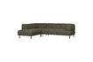 Miniature Canapé d'angle gauche tissu tissé vert chiné LLOYD 1